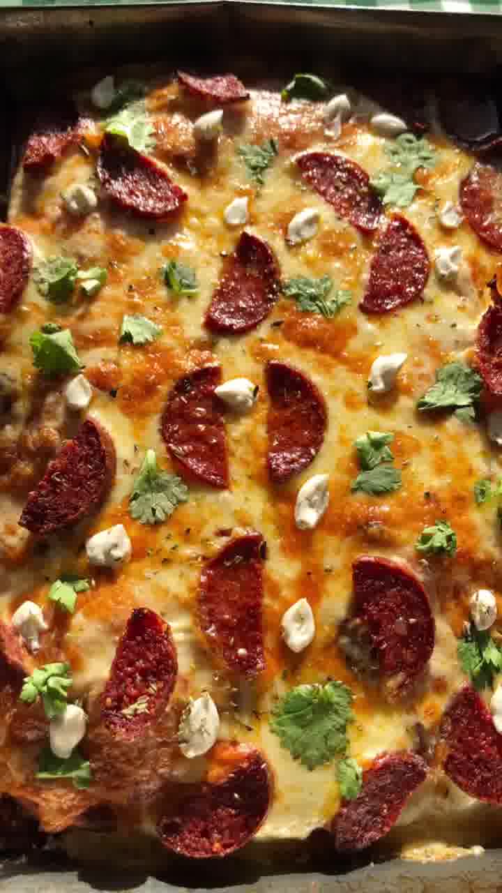 Pizza recién horneada