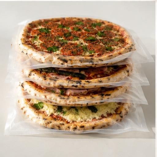 Pizzas artesanales envasadas al vacío, listas para heladera o freezer